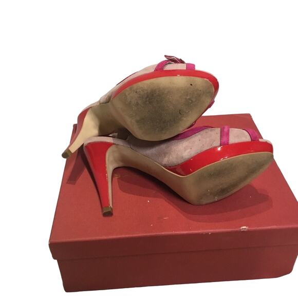 Sasha London Joyce Red Combo Shoes - Picture 9 of 12